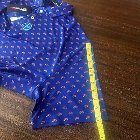 Ralph Lauren RLX Men's Wicking Performance Golf polo Royal Blue Floral Size L - Picture 5 of 7